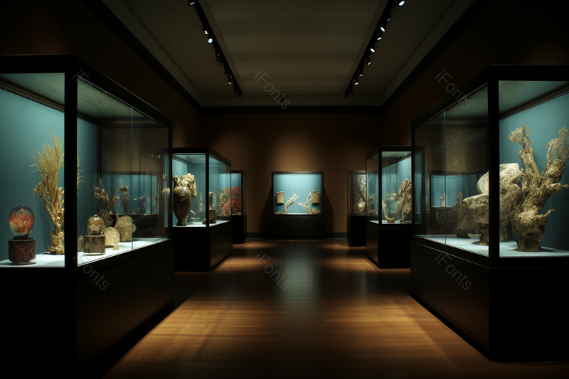 博物馆玻璃展厅灯光展览图历史文物摄影图,高清,摄影图,摄影图片,图片大全,摄影图免费下载